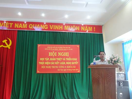 Học tập và quán triệt nghị quyết trung ương 9, khóa XI 